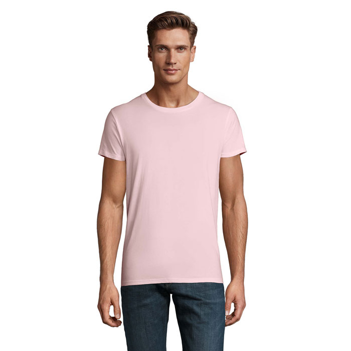 Tshirt coton bio promotionnel homme 150g - CRUSADER Rose pale